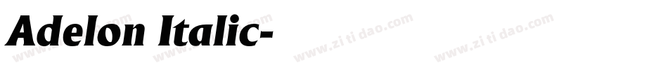 Adelon Italic字体转换
